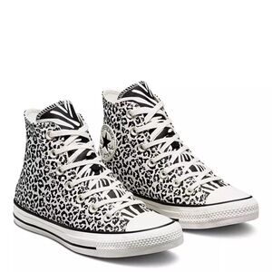 Converse All Star Cheetah Zebra  High Top Sneakers